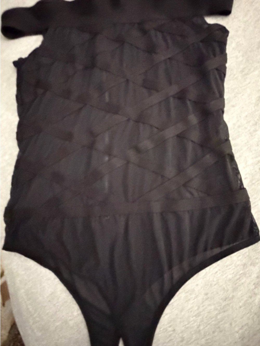 Off-Shoulder Black Women’s One-Piece Swimsuit - Picture 2 of 4